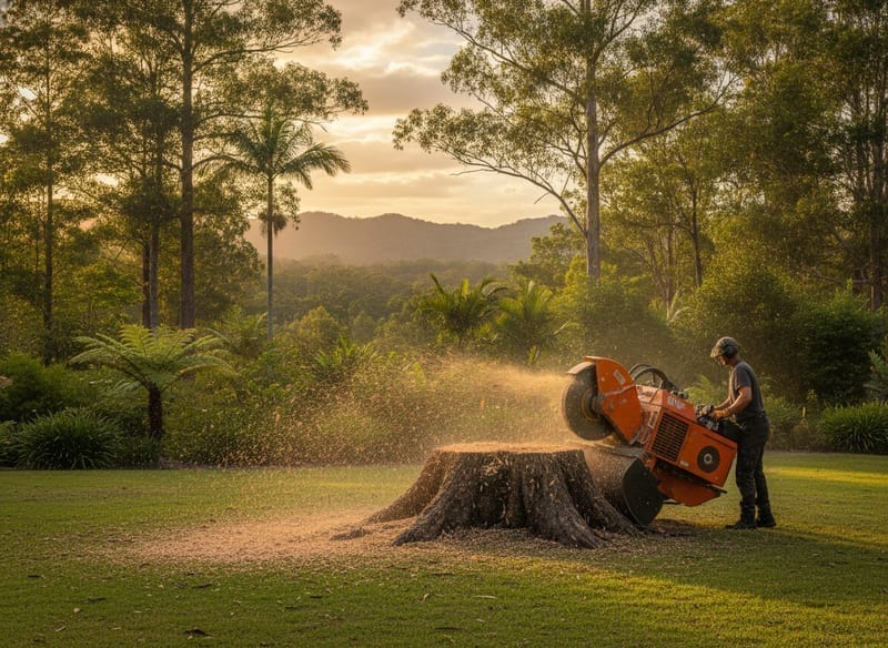 Stump Grinding performed by Ballarat Arborist in the Ballarat